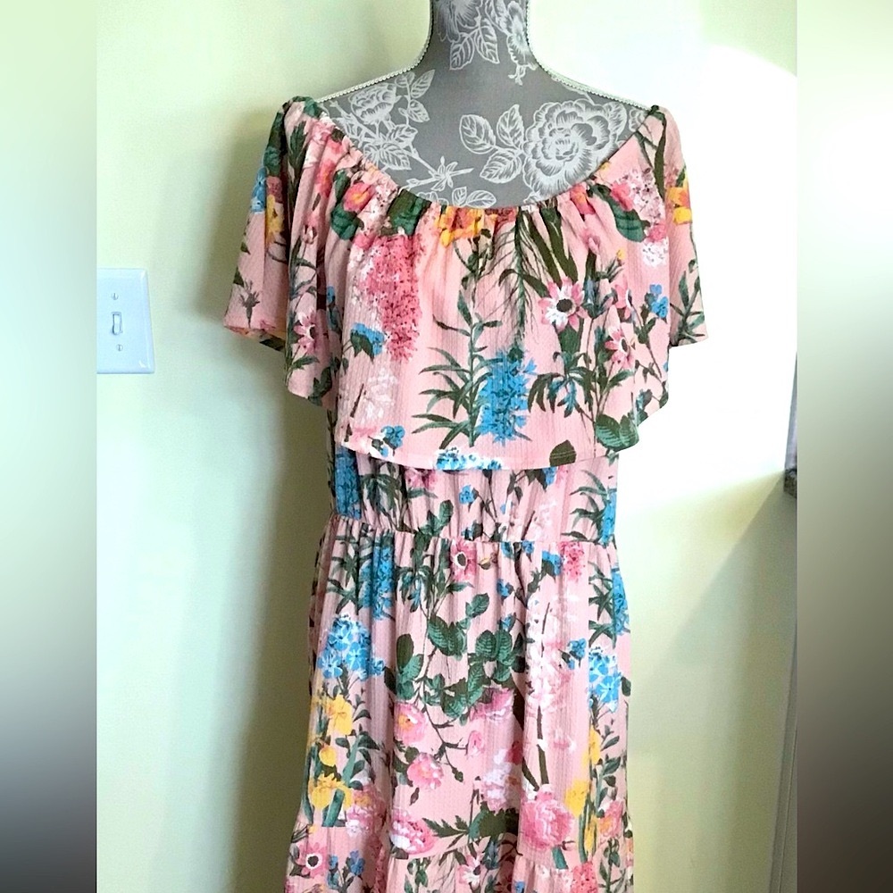 Pucker Floral Dress